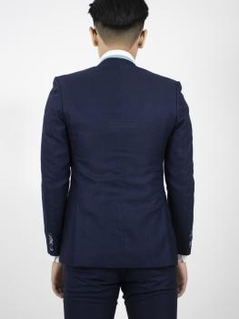 Bộ suit xanh gân dày một nút TG200